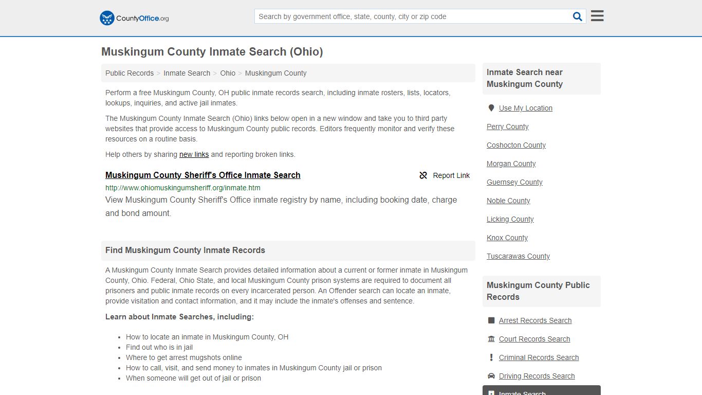Inmate Search - Muskingum County, OH (Inmate Rosters ...